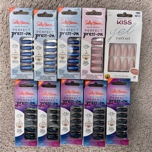 Lot of 10 Press-On Nails Sally Hansen/Kiss